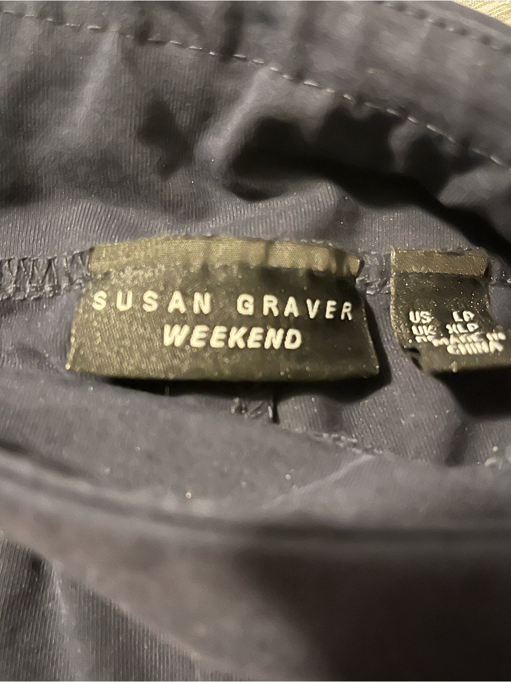 Rich Navy Susan Graver weekend pants size LP